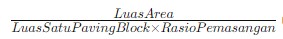 perhitungan campuran paving block